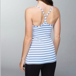 Lululemon Power Y Striped Athletic Racerback Tank Top Women’s Size Small 4